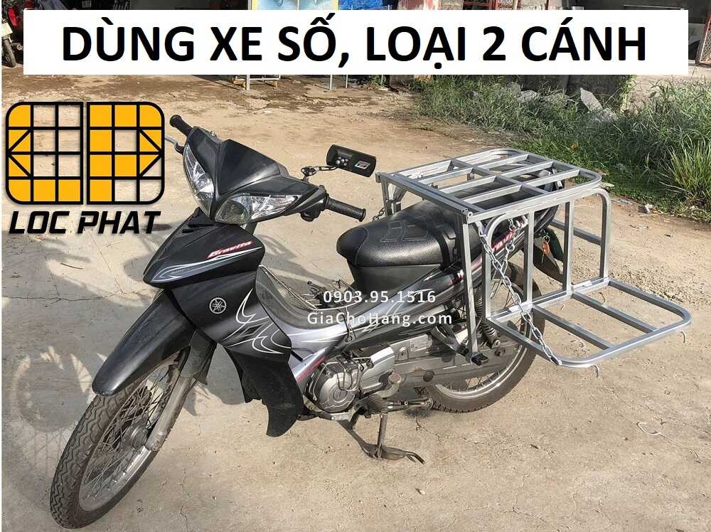 Giá chở hàng xe số có 2 cánh gập mở